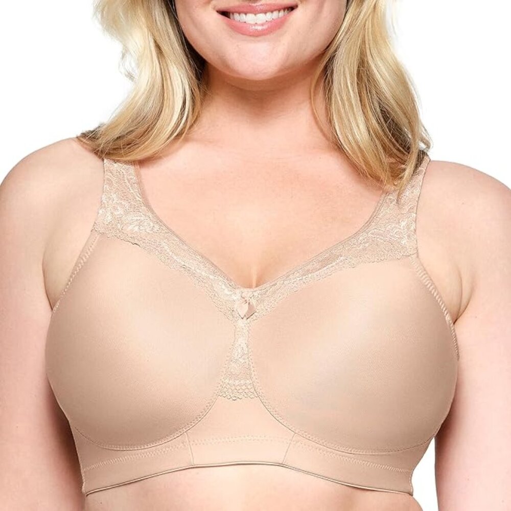 ✨ Glamorise 1007 MagicLift Seamless Firm Support Bra 36D NWOT